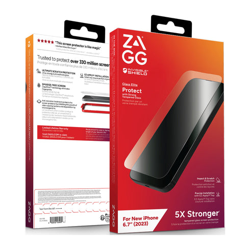 Invisibleshield iPhone 15 Plus ZAGG InvisibleShield Glass Elite Screen Protector